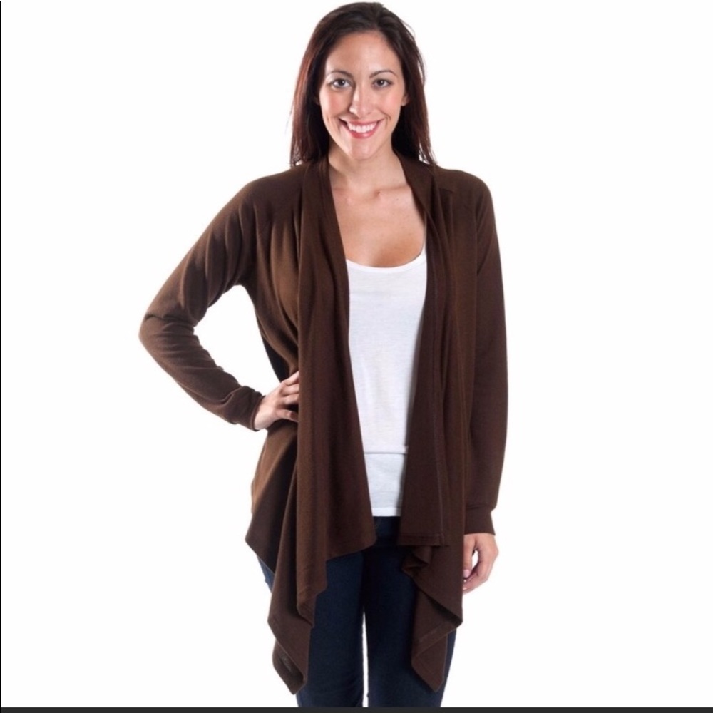 Cascade cardigan super soft Chocolate Brown